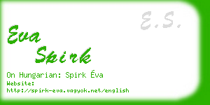 eva spirk business card